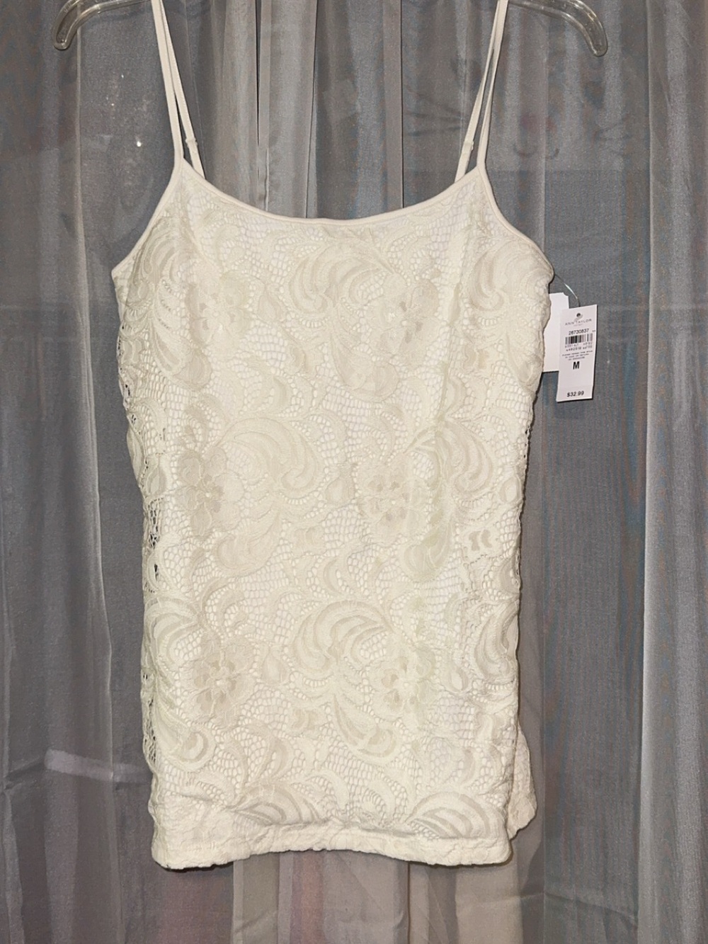 Ann Taylor White Lace Camisole Tank